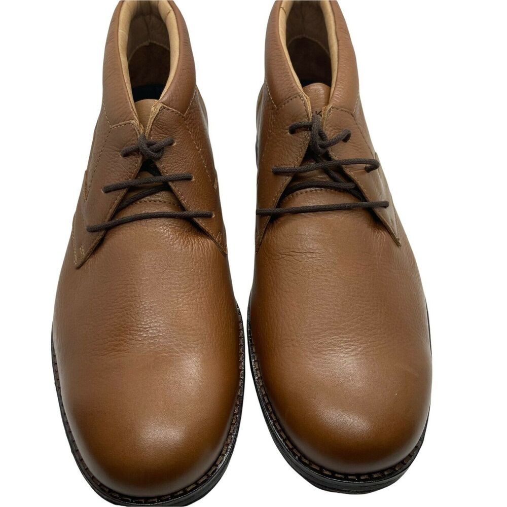 Rockport Chukka Boots Mens Brown Leather Lace Up Round Toe Ankle Top Size 10 W